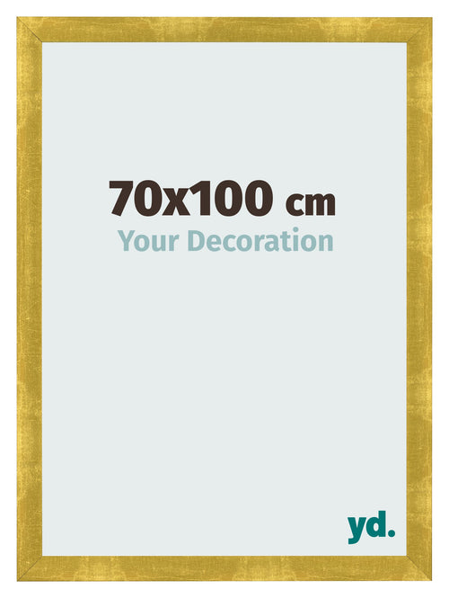 Fotolijst 70x100cm Goud Vintage MDF Pisa Voorzijde Maat | Yourdecoration.nl