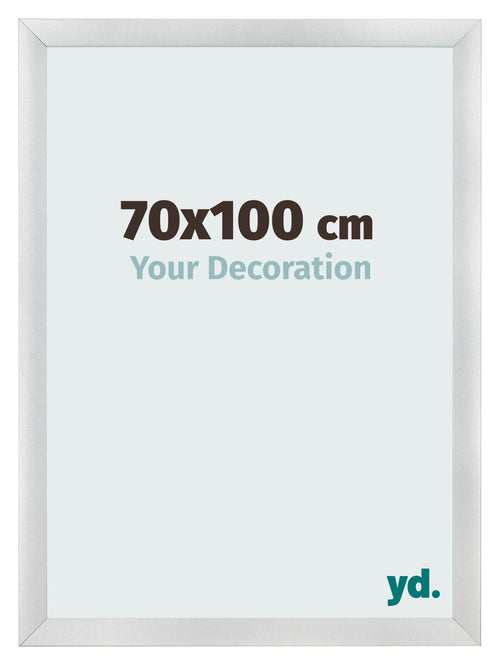 Fotolijst 70x100cm Zilver Mat MDF Pisa Voorzijde Maat | Yourdecoration.nl