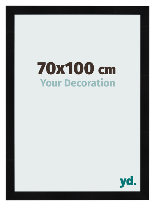 Fotolijst 70x100cm Zwart Hoogglans MDF Pisa Voorzijde Maat | Yourdecoration.nl