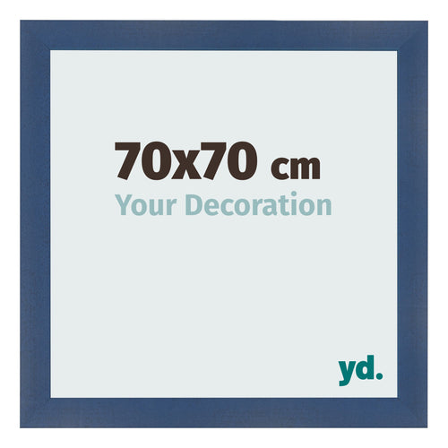 Fotolijst 70x70cm Donkerblauw Geveegd MDF Pisa Voorzijde Maat | Yourdecoration.nl
