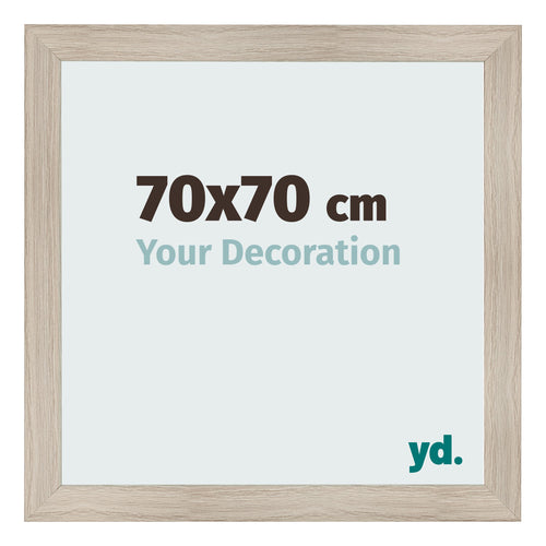 Fotolijst 70x70cm Eiken Licht MDF Pisa Voorzijde Maat | Yourdecoration.nl