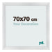 Fotolijst 70x70cm Zilver Mat MDF Pisa Voorzijde Maat | Yourdecoration.nl