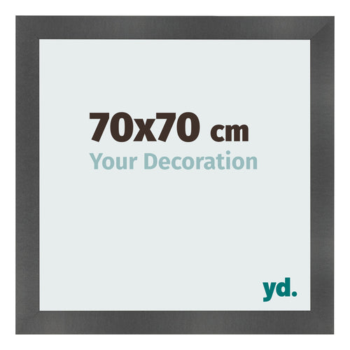 Fotolijst 70x70cm Zwart Mat MDF Pisa Voorzijde Maat | Yourdecoration.nl