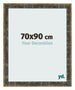 Fotolijst 70x90cm Blauw Goud Gemeleerd MDF Pisa Voorzijde Maat | Yourdecoration.nl