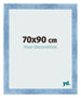 Fotolijst 70x90cm Helder Blauw Geveegd MDF Pisa Voorzijde Maat | Yourdecoration.nl