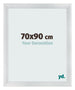 Fotolijst 70x90cm Zilver Mat MDF Pisa Voorzijde Maat | Yourdecoration.nl