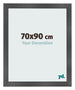Fotolijst 70x90cm Zwart Mat MDF Pisa Voorzijde Maat | Yourdecoration.nl