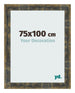 Fotolijst 75x100cm Blauw Goud Gemeleerd MDF Pisa Voorzijde Maat | Yourdecoration.nl