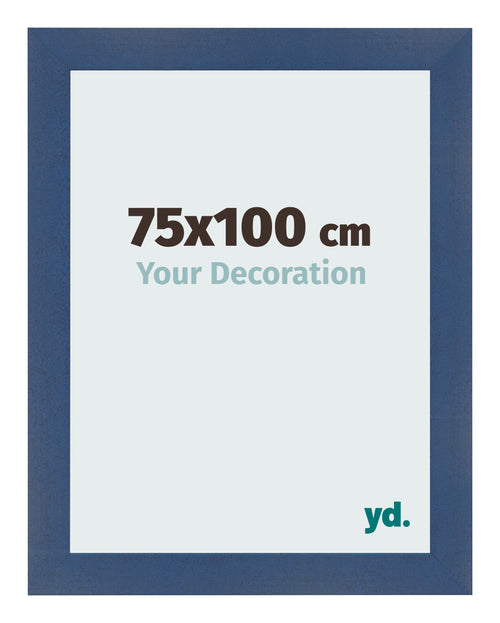 Fotolijst 75x100cm Donkerblauw Geveegd MDF Pisa Voorzijde Maat | Yourdecoration.nl