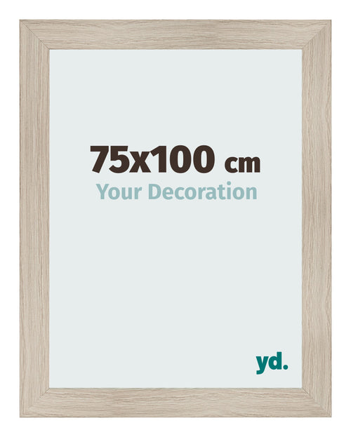 Fotolijst 75x100cm Eiken Licht MDF Pisa Voorzijde Maat | Yourdecoration.nl
