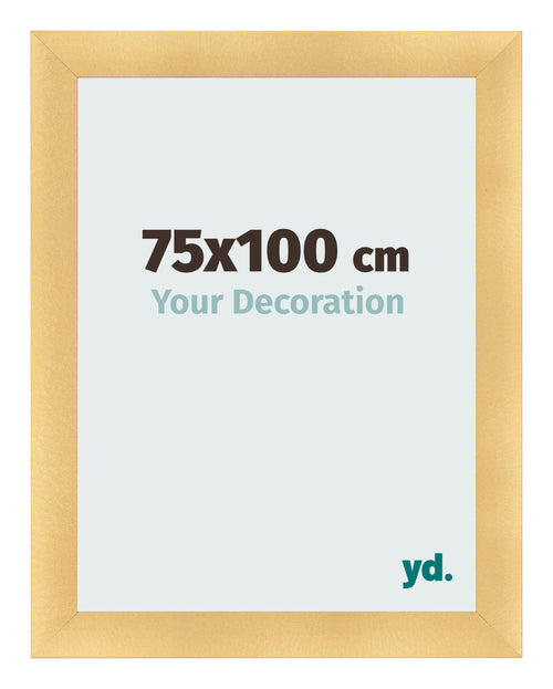 Fotolijst 75x100cm Goud Mat MDF Pisa Voorzijde Maat | Yourdecoration.nl