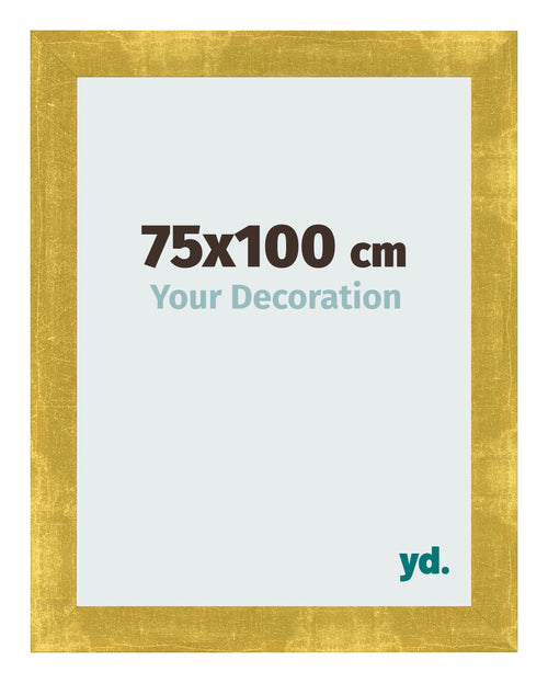 Fotolijst 75x100cm Goud Vintage MDF Pisa Voorzijde Maat | Yourdecoration.nl