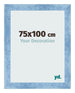 Fotolijst 75x100cm Helder Blauw Geveegd MDF Pisa Voorzijde Maat | Yourdecoration.nl