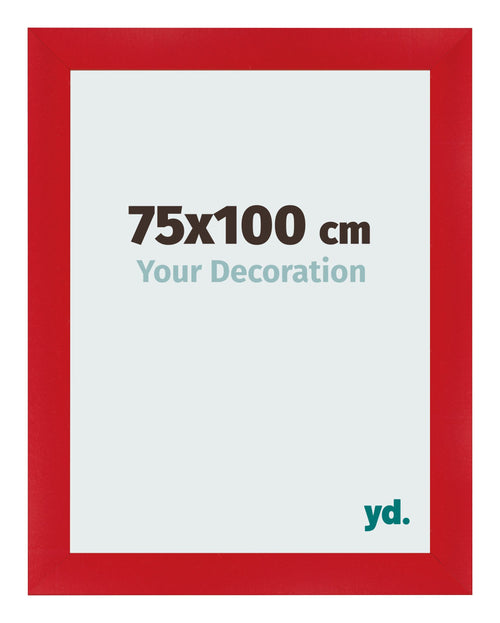 Fotolijst 75x100cm Rood MDF Pisa Voorzijde Maat | Yourdecoration.nl