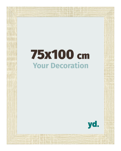 Fotolijst 75x100cm Sonoma Eiken MDF Pisa Voorzijde Maat | Yourdecoration.nl