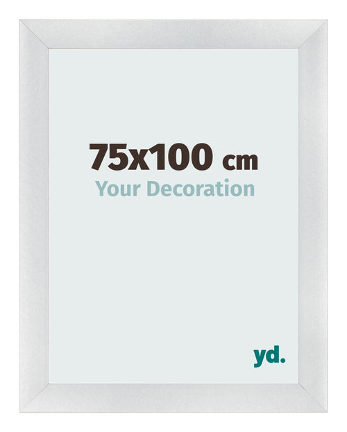 Fotolijst 75x100cm Zilver Mat MDF Pisa Voorzijde Maat | Yourdecoration.nl