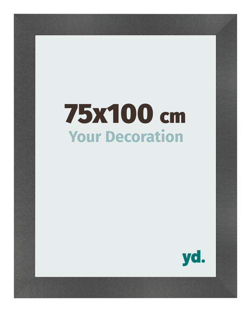 Fotolijst 75x100cm Zwart Mat MDF Pisa Voorzijde Maat | Yourdecoration.nl