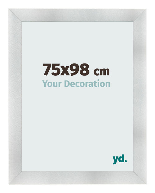 Fotolijst 75x98cm Aluminium Geborsteld MDF Pisa Voorzijde Maat | Yourdecoration.nl