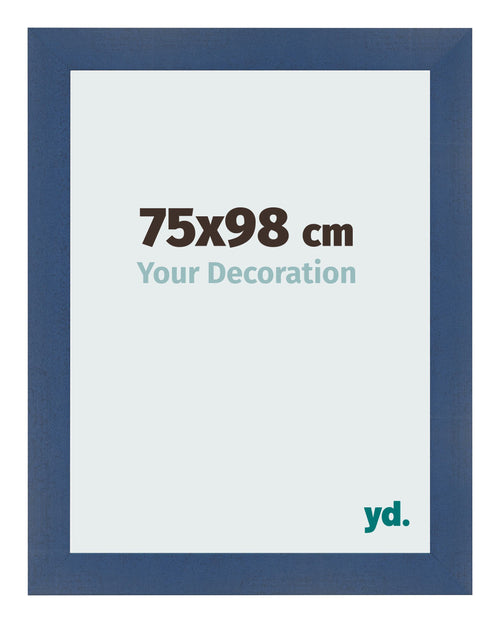 Fotolijst 75x98cm Donkerblauw Geveegd MDF Pisa Voorzijde Maat | Yourdecoration.nl