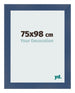Fotolijst 75x98cm Donkerblauw Geveegd MDF Pisa Voorzijde Maat | Yourdecoration.nl