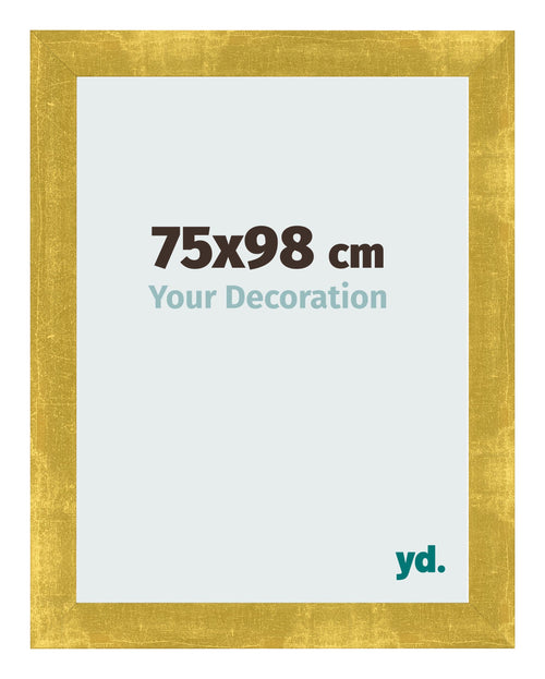 Fotolijst 75x98cm Goud Vintage MDF Pisa Voorzijde Maat | Yourdecoration.nl