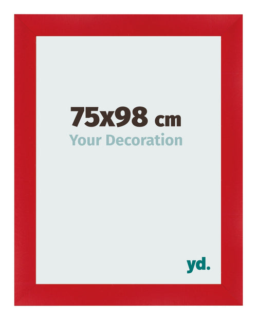 Fotolijst 75x98cm Rood MDF Pisa Voorzijde Maat | Yourdecoration.nl