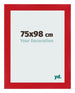 Fotolijst 75x98cm Rood MDF Pisa Voorzijde Maat | Yourdecoration.nl