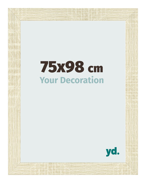 Fotolijst 75x98cm Sonoma Eiken MDF Pisa Voorzijde Maat | Yourdecoration.nl