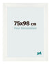 Fotolijst 75x98cm Wit Geveegd MDF Pisa Voorzijde Maat | Yourdecoration.nl