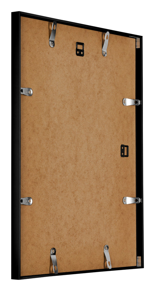 Austin Aluminium Fotolijst 20x25cm Zwart Hoogglans Achterzijde Schuin | Yourdecoration.nl