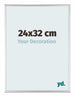 Kent Aluminium Fotolijst 24x32cm Zilver Hoogglans Voorzijde Maat | Yourdecoration.nl