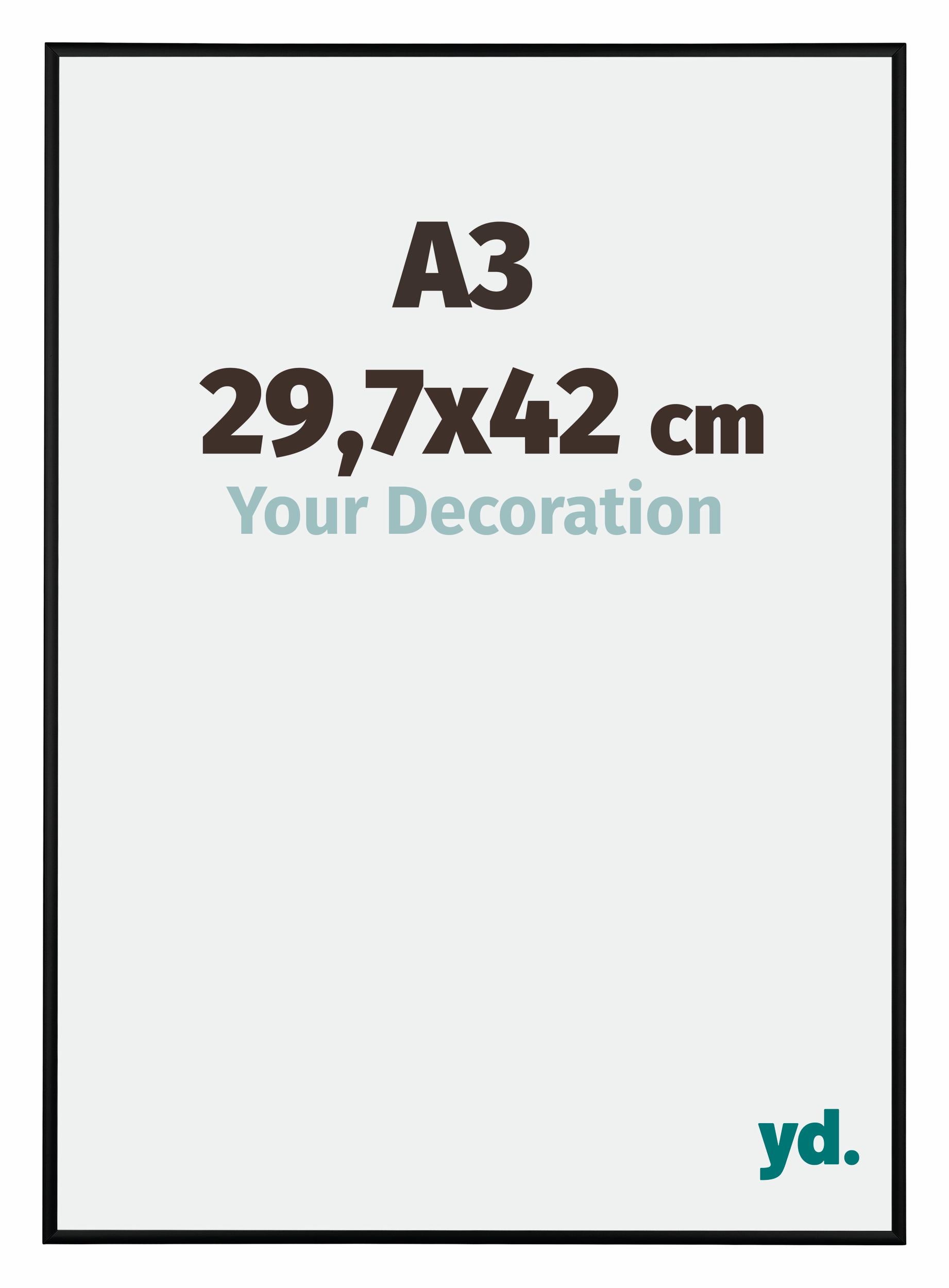 Kent Aluminium 29,7x42cm Zwart Mat | Yourdecoration.nl
