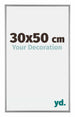 Kent Aluminium Fotolijst 30x50cm Platina Voorzijde Maat | Yourdecoration.nl
