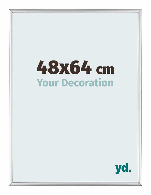 Kent Aluminium Fotolijst 48x64cm Zilver Hoogglans Voorzijde Maat | Yourdecoration.nl