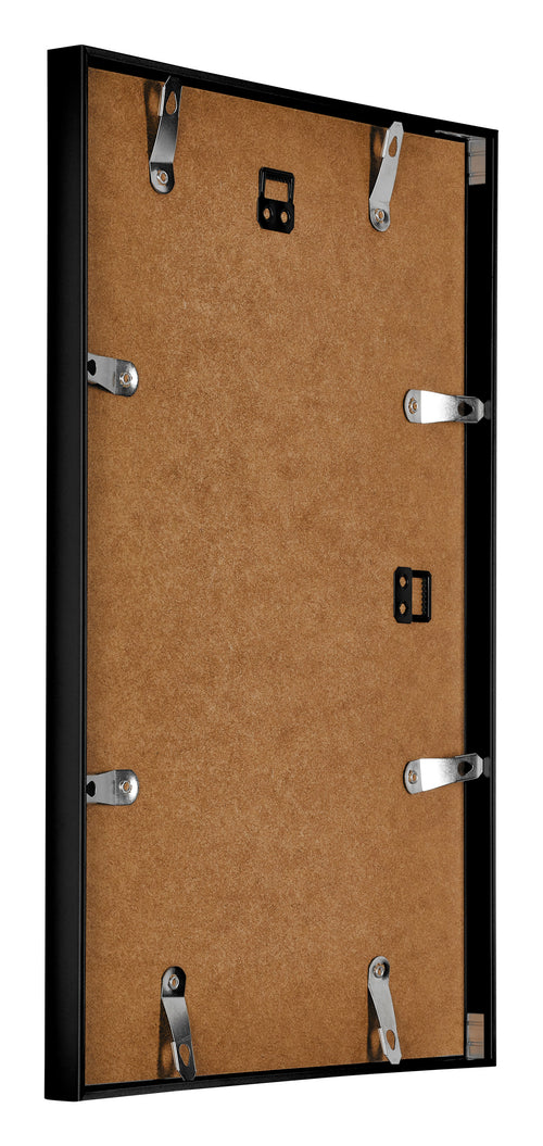 Austin Aluminium Fotolijst 50x75cm Zwart Hoogglans Achterzijde Schuin | Yourdecoration.nl