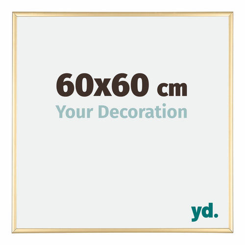 Kent Aluminium Fotolijst 60x60cm Goud Voorzijde Maat | Yourdecoration.nl