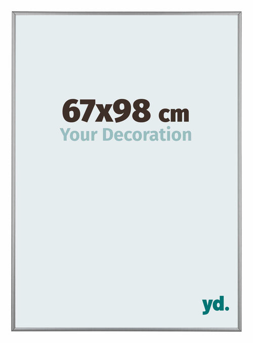 Kent Aluminium Fotolijst 67x98cm Platina Voorzijde Maat | Yourdecoration.nl