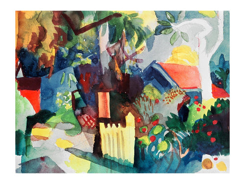 Kunstdruk August Macke Landschaft 60x80cm AM 46 | Yourdecoration.nl