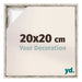 Lyon MDF Baklijst 20x20cm Wit Vintage Voorzijde Maat | Yourdecoration.nl