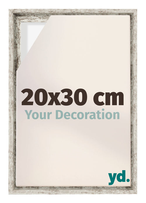 Lyon MDF Baklijst 20x30cm Wit Vintage Voorzijde Maat | Yourdecoration.nl