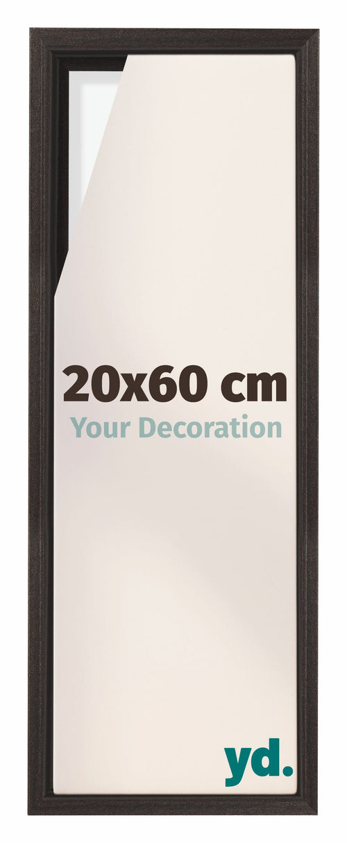 Lyon MDF Baklijst 20x60cm Donker Eiken Voorzijde Maat | Yourdecoration.nl