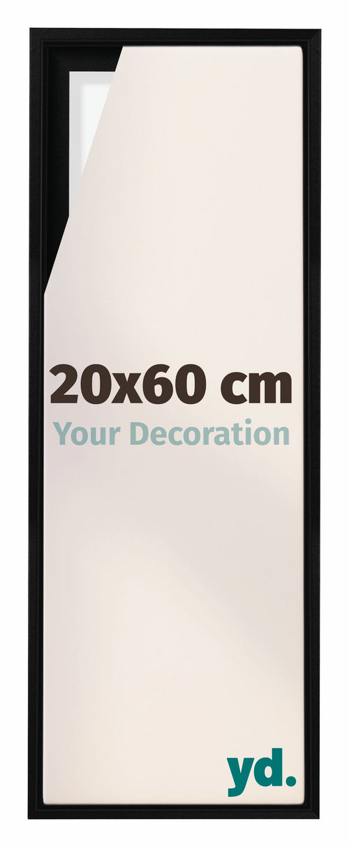 Lyon MDF Baklijst 20x60cm Zwart Mat Voorzijde Maat | Yourdecoration.nl
