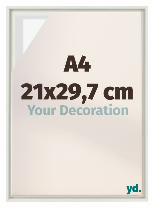 Lyon MDF Baklijst 21x29 7cm A4 Wit Mat Voorzijde Maat | Yourdecoration.nl