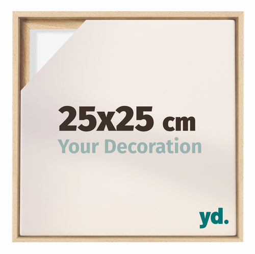 Lyon MDF Baklijst 25x25cm Beuken Voorzijde Maat | Yourdecoration.nl