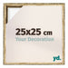 Lyon MDF Baklijst 25x25cm Goud Antiek Voorzijde Maat | Yourdecoration.nl