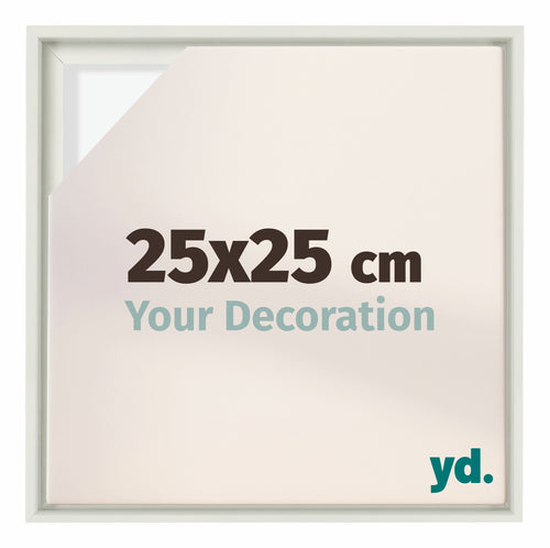 Lyon MDF Baklijst 25x25cm Wit Mat Voorzijde Maat | Yourdecoration.nl