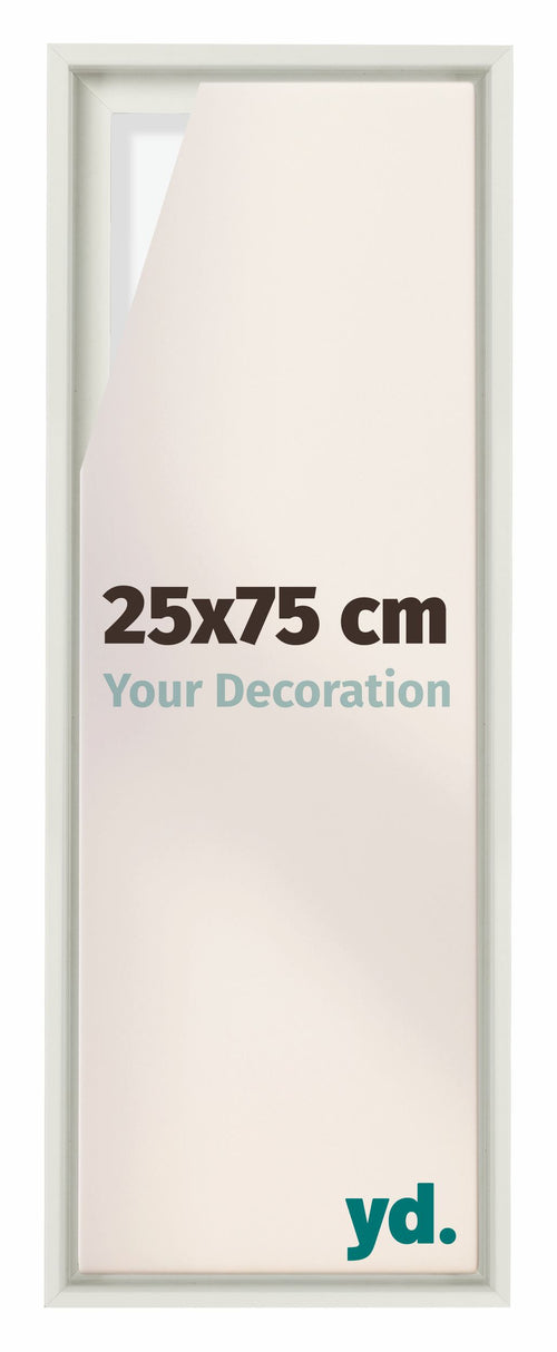 Lyon MDF Baklijst 25x75cm Wit Mat Voorzijde Maat | Yourdecoration.nl