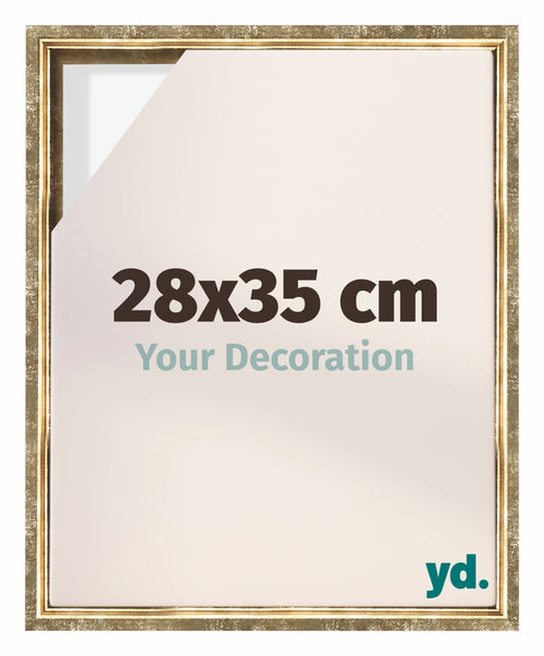 Lyon MDF Baklijst 28x35cm Goud Antiek Voorzijde Maat | Yourdecoration.nl