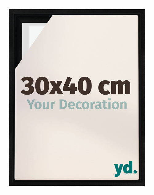 Lyon MDF Baklijst 30x40cm Zwart Mat Voorzijde Maat | Yourdecoration.nl