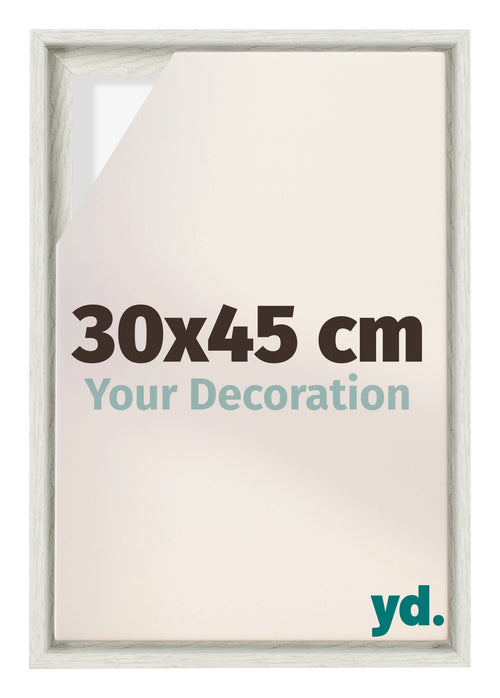 Lyon MDF Baklijst 30x45cm White Wash Voorzijde Maat | Yourdecoration.nl